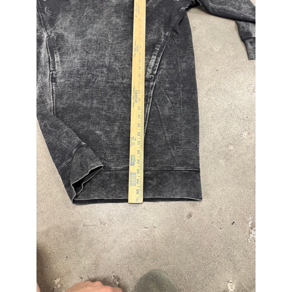 Helmut Lang Desginer Acid Wash Distressed Sweatshirt Dress Black Women Medium - Picture 8 of 8